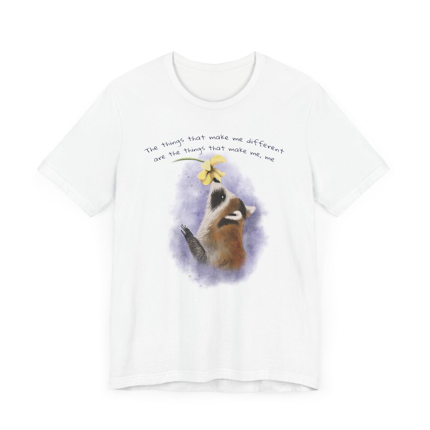 Raccoon and Wildflower - Adult T-shirt
