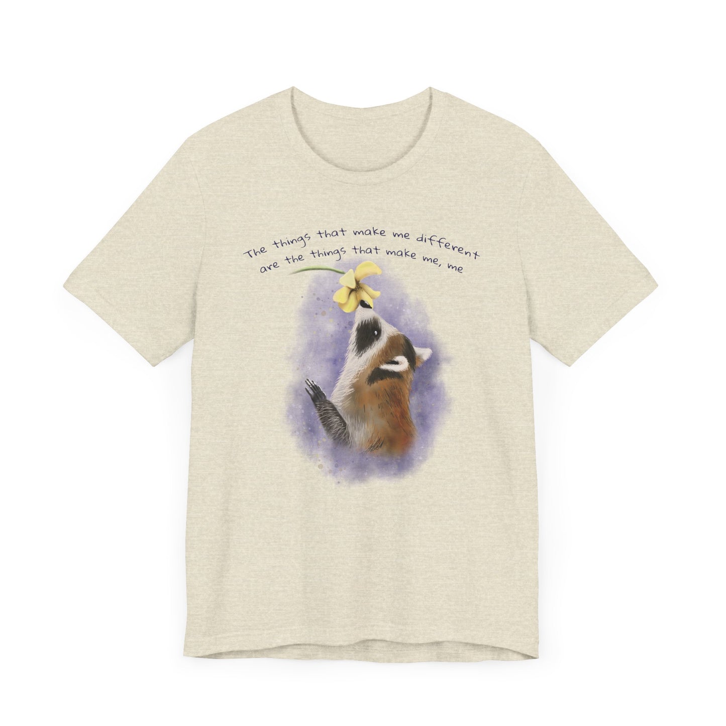 Raccoon and Wildflower - Adult T-shirt