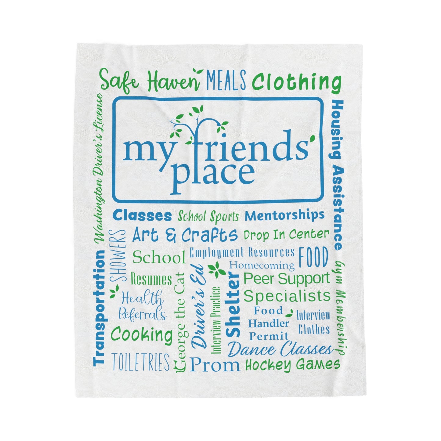 My Friend's Place - Fundraiser - Velveteen Plush Blanket
