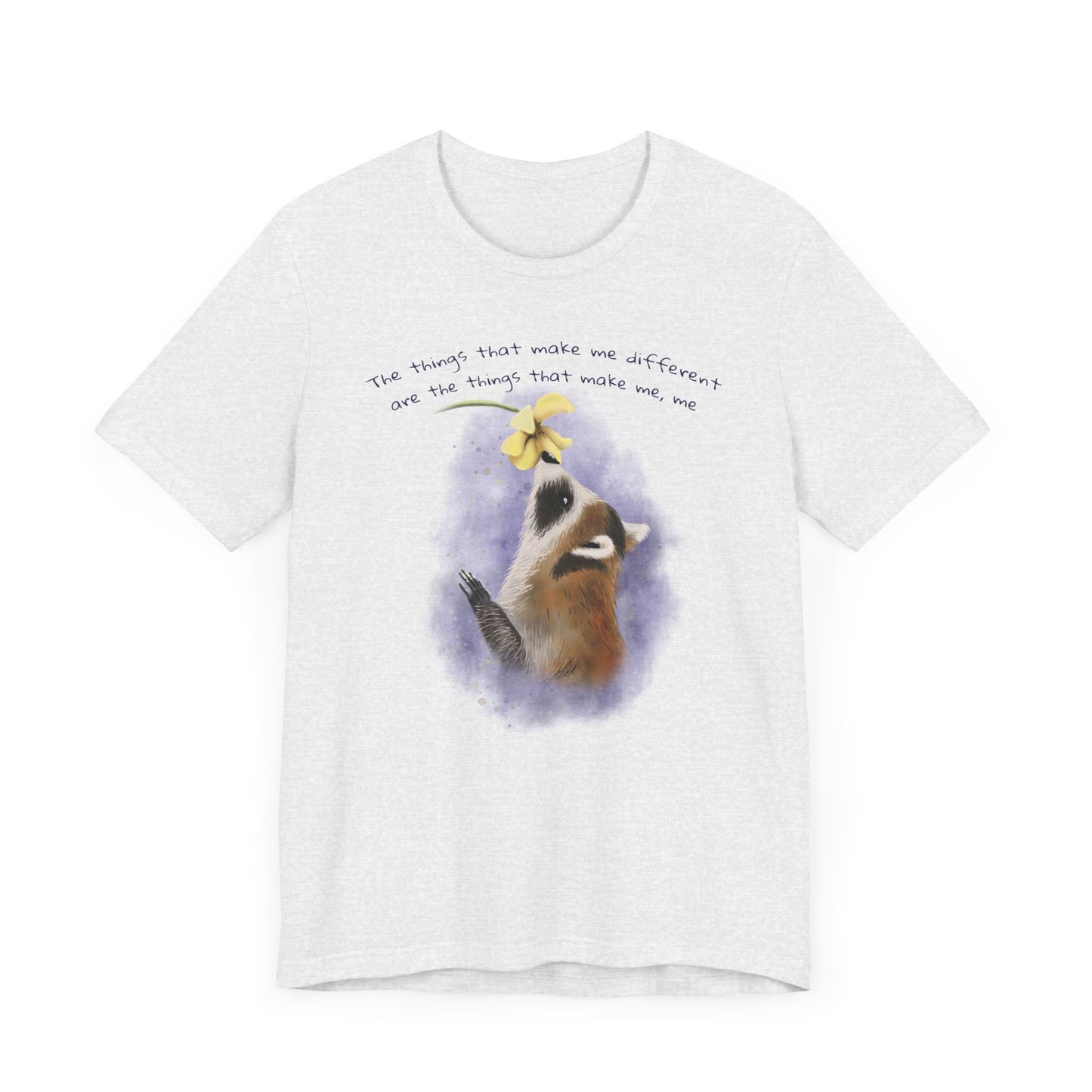 Raccoon and Wildflower - Adult T-shirt