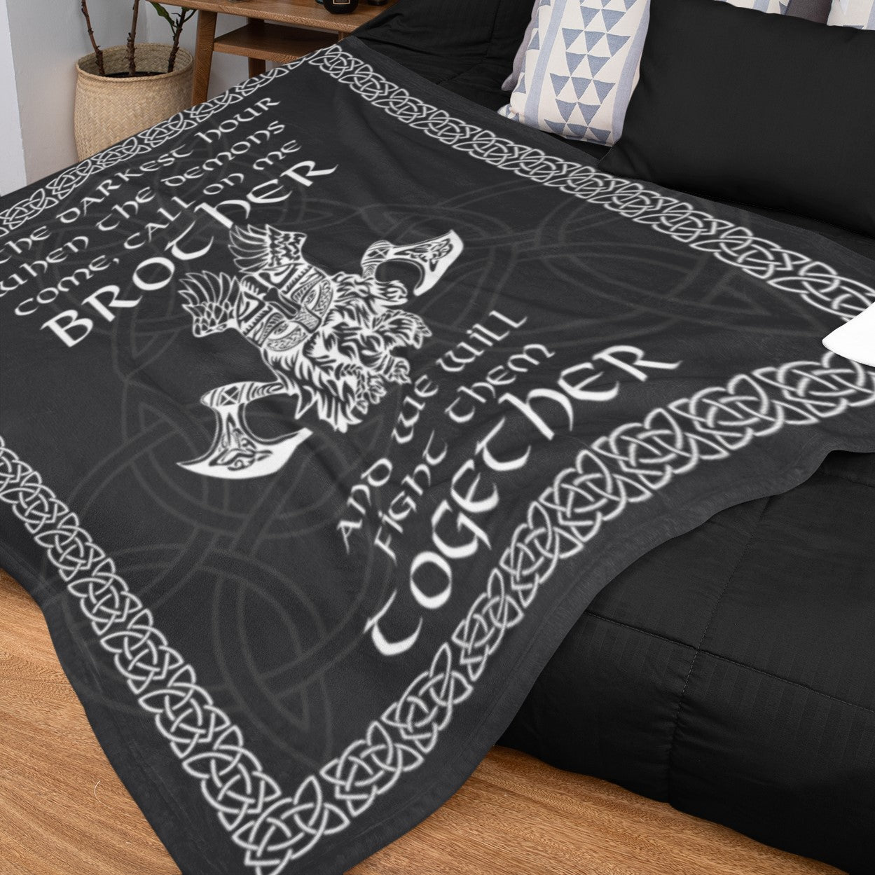 Darkest Hour - Viking - Velveteen Plush or Sherpa Blanket