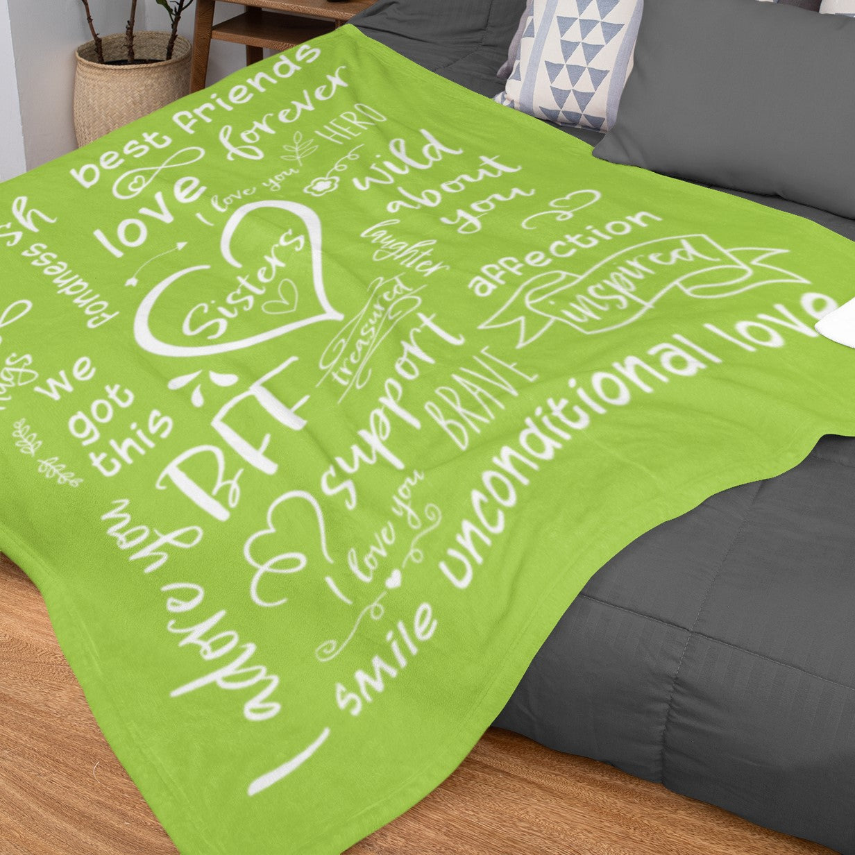 Sister - Summer - Velveteen Plush or Sherpa Blanket