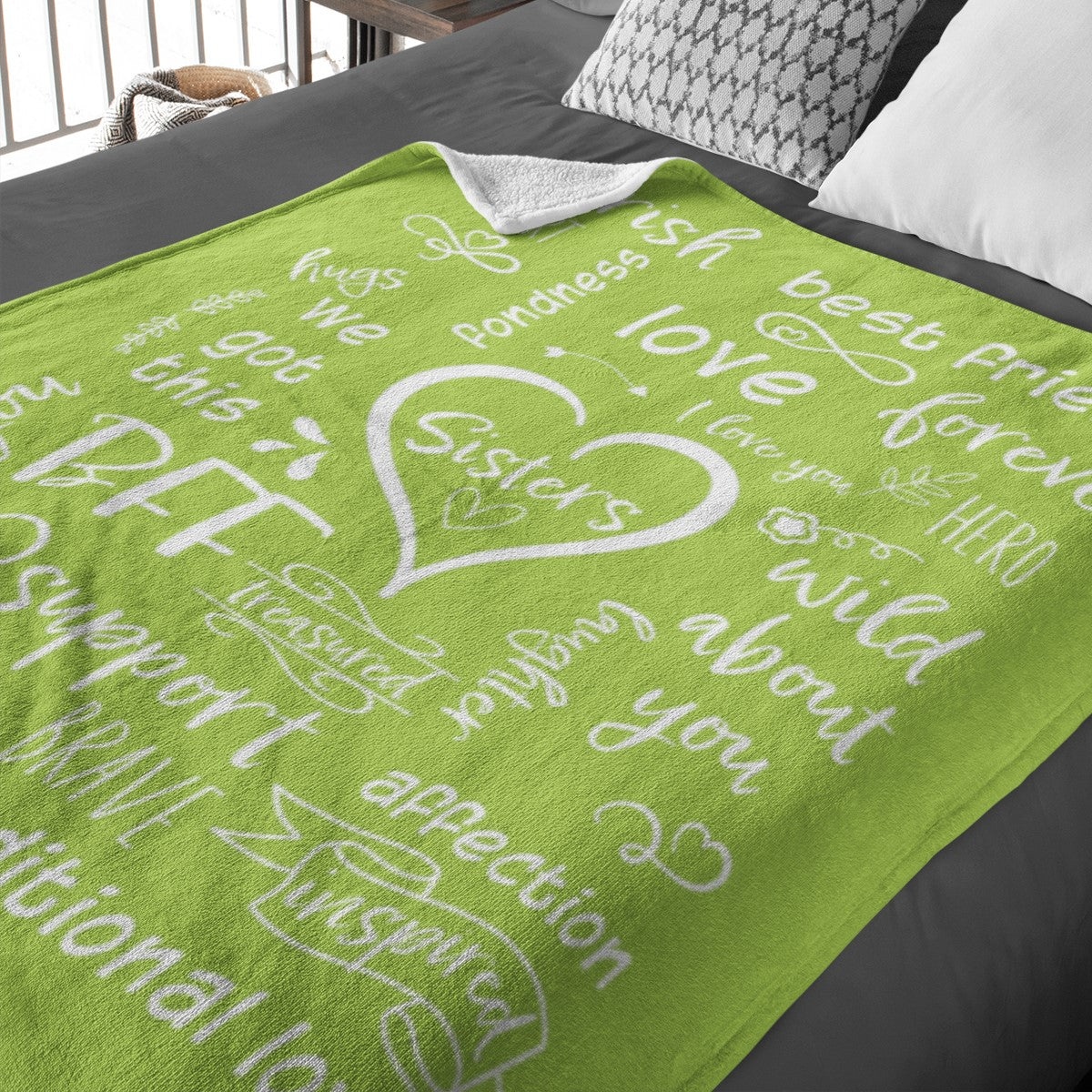 Sister - Summer - Velveteen Plush or Sherpa Blanket