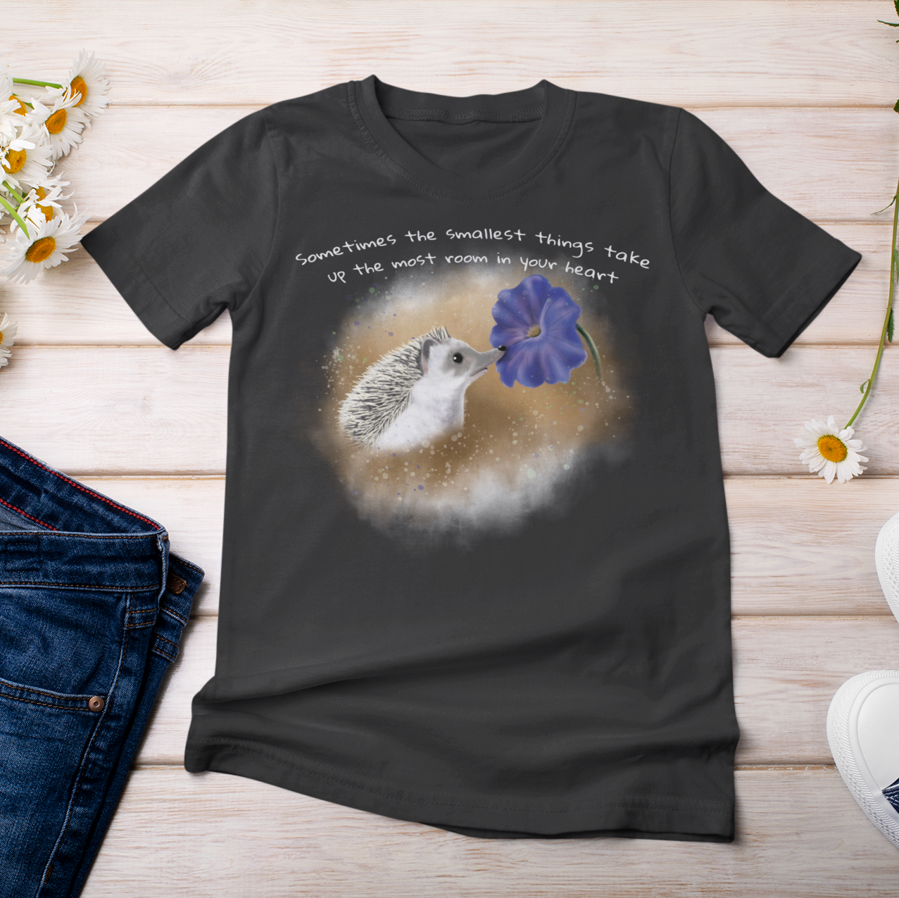 Hedgehog and Petunia - Adult T-shirt