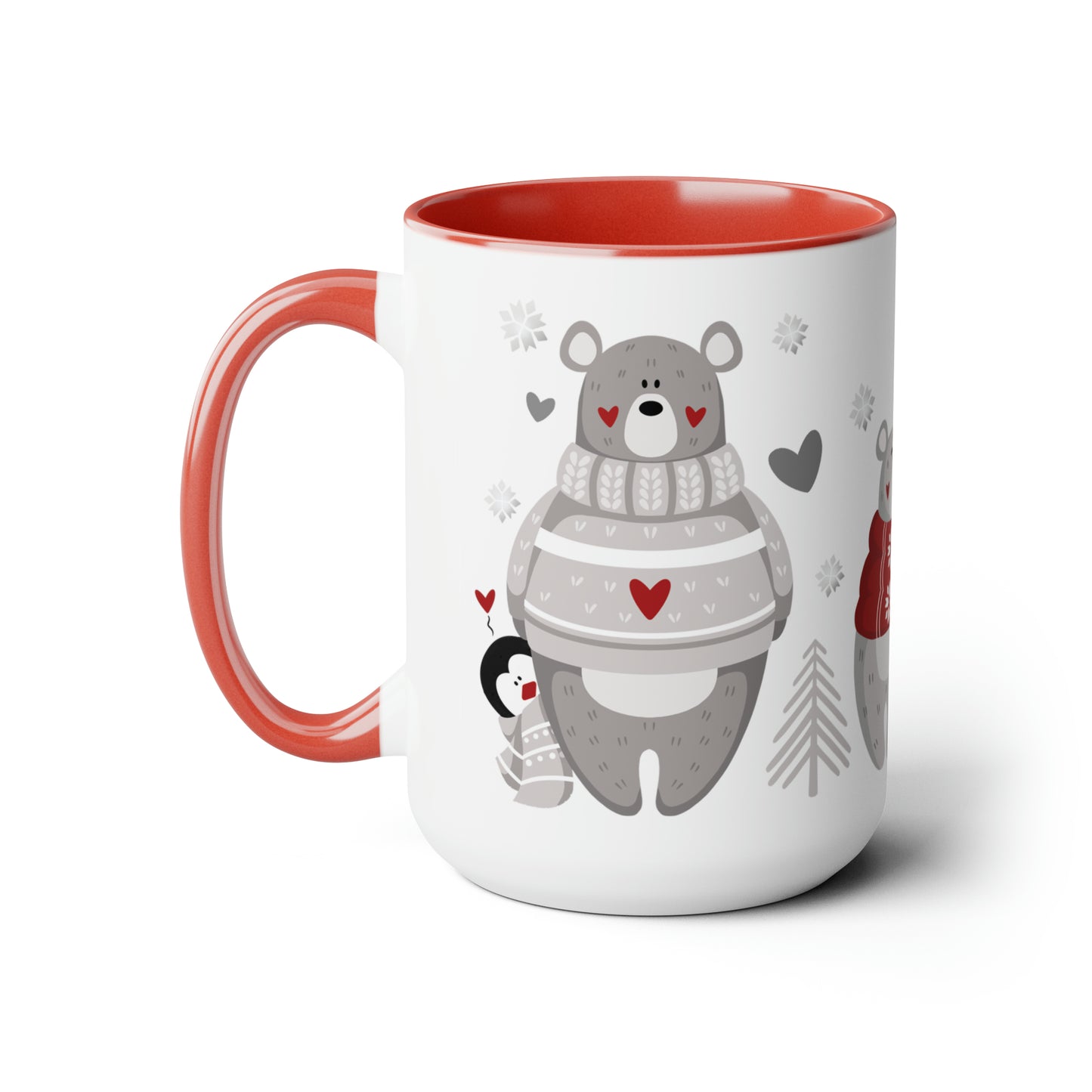 Three Cute Bears - Two Tone Mug - 15 oz