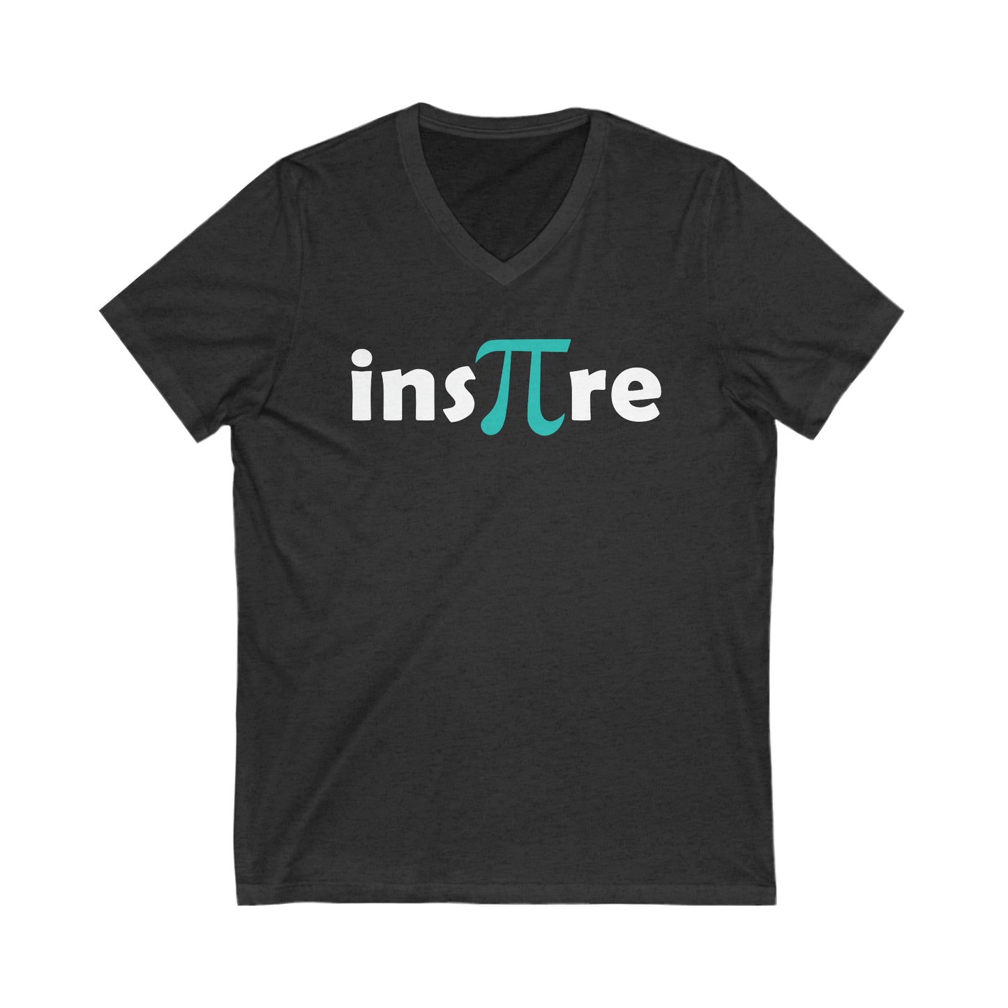 Inspire with the Pi Symbol in turquoise - Teacher V-Neck Tee