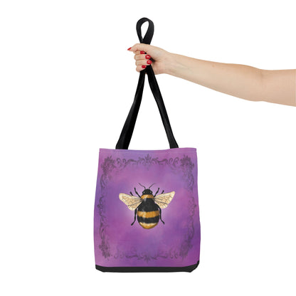 Buzzing Blooms Tote Bag - Artisan Bee Design, Eco-Friendly, Fashionable, Floral Gift, Everyday Carryall, Unique Gift Idea
