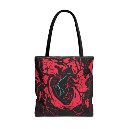 Vibrant Artistic Tote Bag, Boho Tote, Eco-Friendly Shopping Bag, Gift for Art Lovers, Stylish Canvas Bag, Funky Handbag