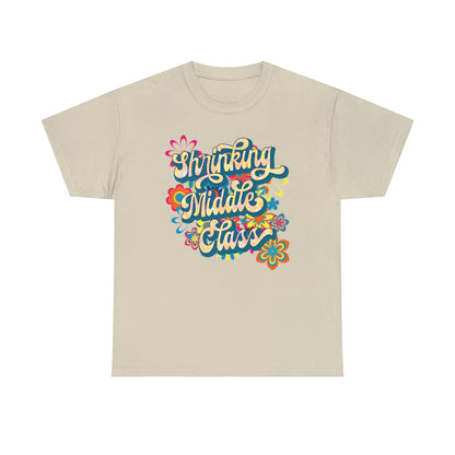 Shrinking Middle Class Flower Power Modern-Retro - T-shirt