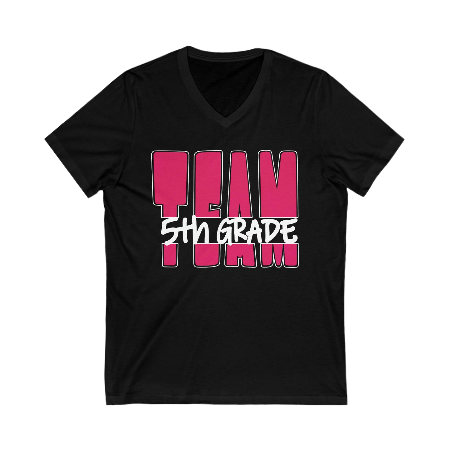 TEAM 5th Grade - Raspberry - V-neck T-shirt