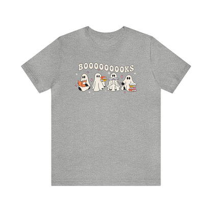 Retro Ghosts Reading Books - Halloween Unisex T-shirt