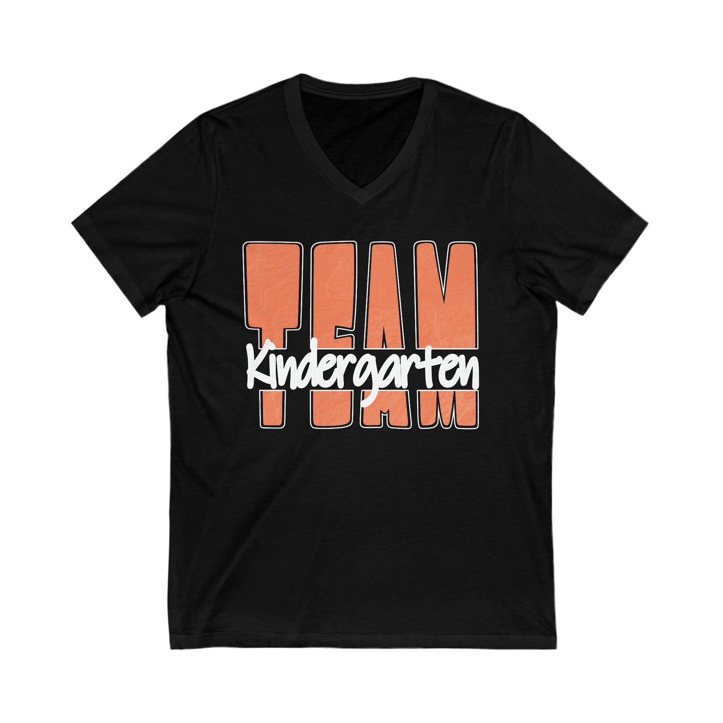 TEAM Kindergarten - Mango Orange - V-neck T-shirt