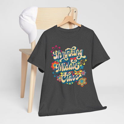 Shrinking Middle Class Flower Power Modern-Retro - T-shirt