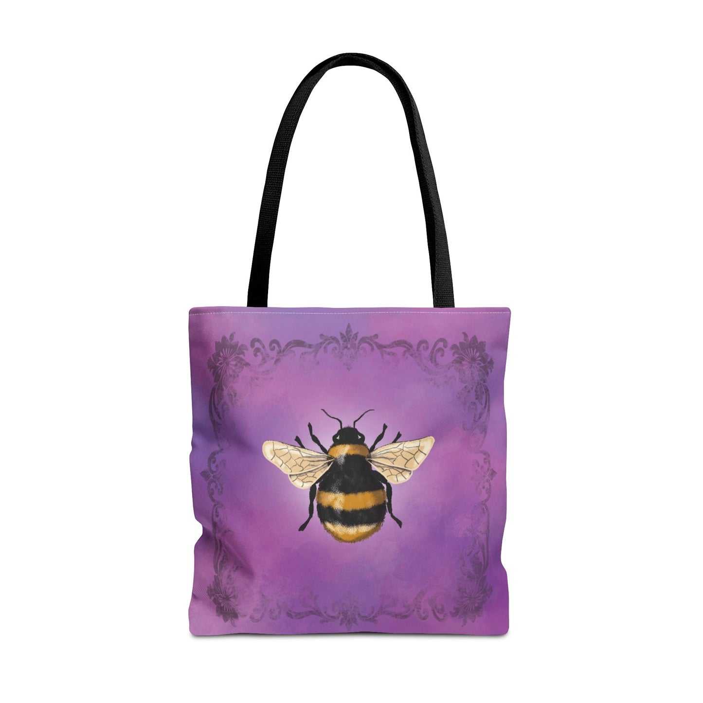 Buzzing Blooms Tote Bag - Artisan Bee Design, Eco-Friendly, Fashionable, Floral Gift, Everyday Carryall, Unique Gift Idea