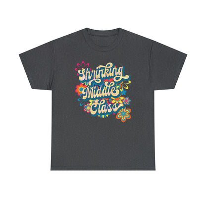 Shrinking Middle Class Flower Power Modern-Retro - T-shirt