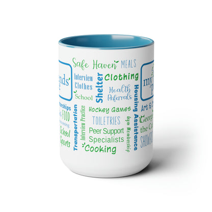 My Friend's Place - Fundraiser - 15 oz Two-Tone Mug