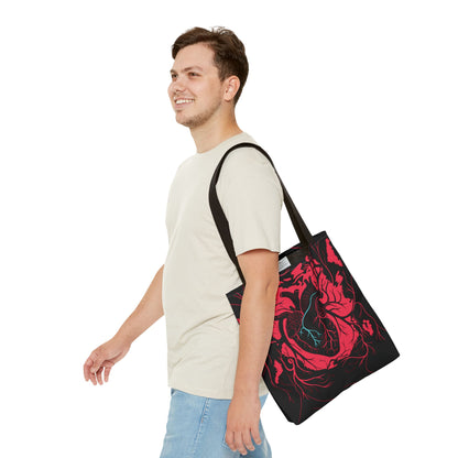Vibrant Artistic Tote Bag, Boho Tote, Eco-Friendly Shopping Bag, Gift for Art Lovers, Stylish Canvas Bag, Funky Handbag