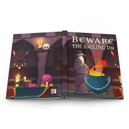 Wizard in Dungeon - Beware the smiling DM - Hardcover Journal