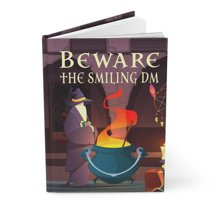 Wizard in Dungeon - Beware the smiling DM - Hardcover Journal