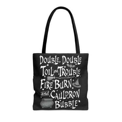 Double Double Toil and Trouble - Halloween Treat and Book Tote Bag