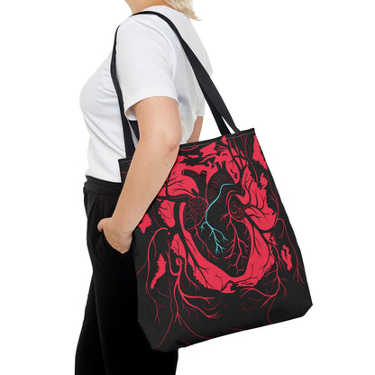 Vibrant Artistic Tote Bag, Boho Tote, Eco-Friendly Shopping Bag, Gift for Art Lovers, Stylish Canvas Bag, Funky Handbag