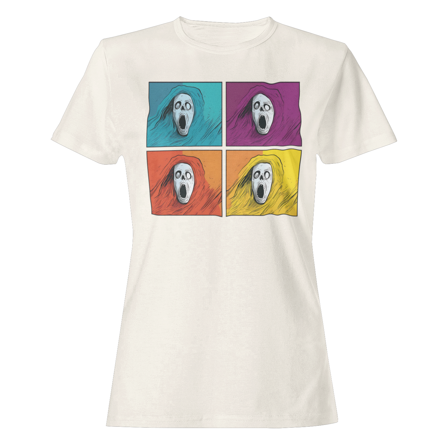 4 Screaming Faces - Halloween Unisex T-shirt