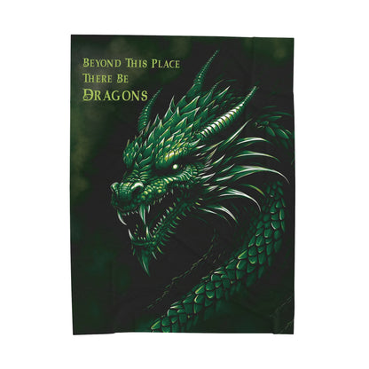 There Be Dragons - Velveteen Plush or Sherpa Blanket