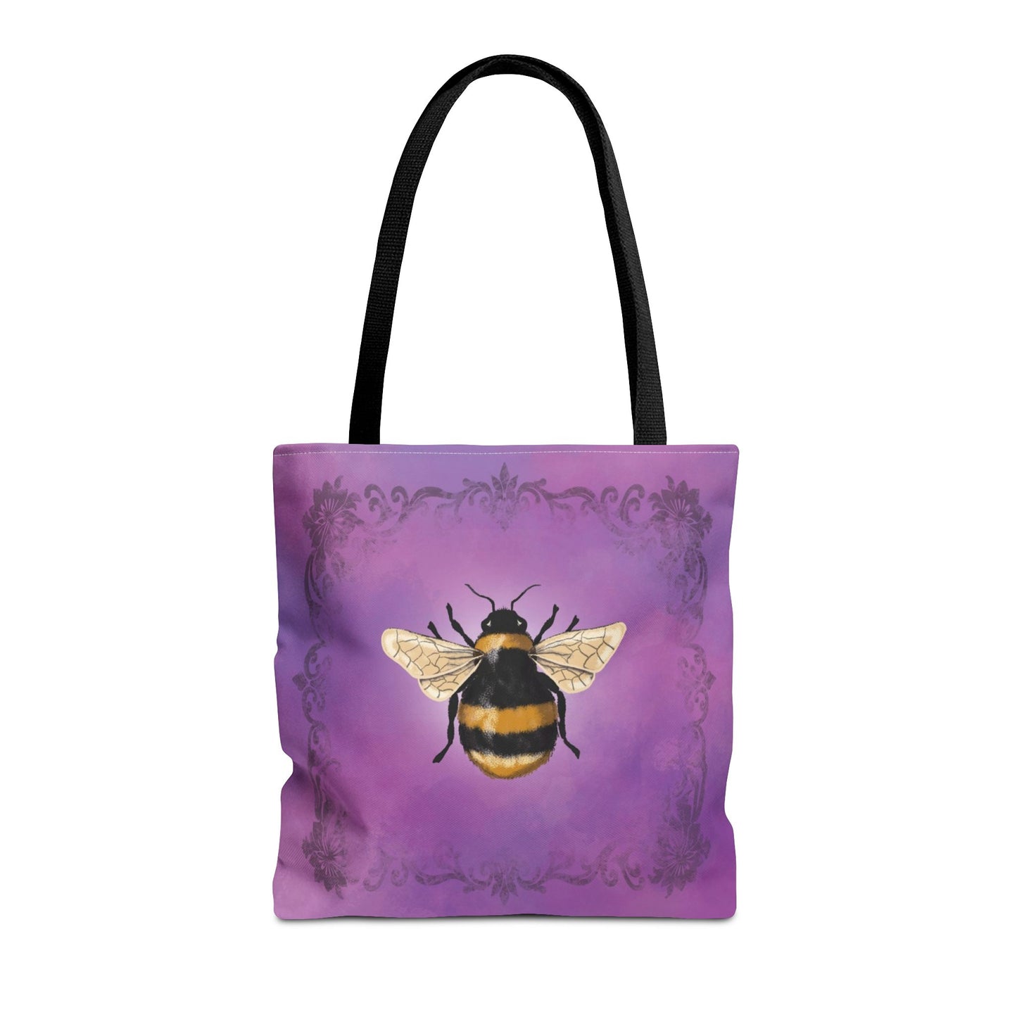 Buzzing Blooms Tote Bag - Artisan Bee Design, Eco-Friendly, Fashionable, Floral Gift, Everyday Carryall, Unique Gift Idea