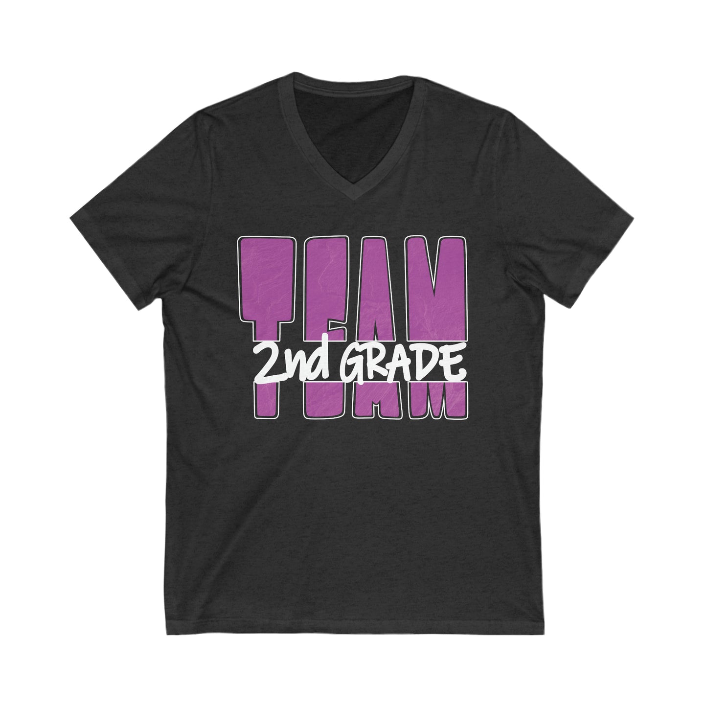 TEAM 2nd Grade - Orchid - V-neck T-shirt