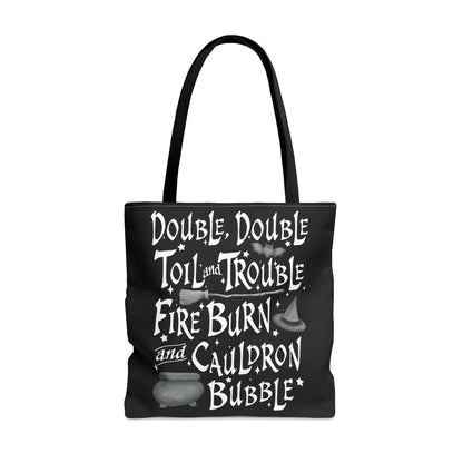 Double Double Toil and Trouble - Halloween Treat and Book Tote Bag