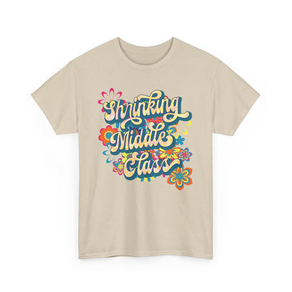 Shrinking Middle Class Flower Power Modern-Retro - T-shirt