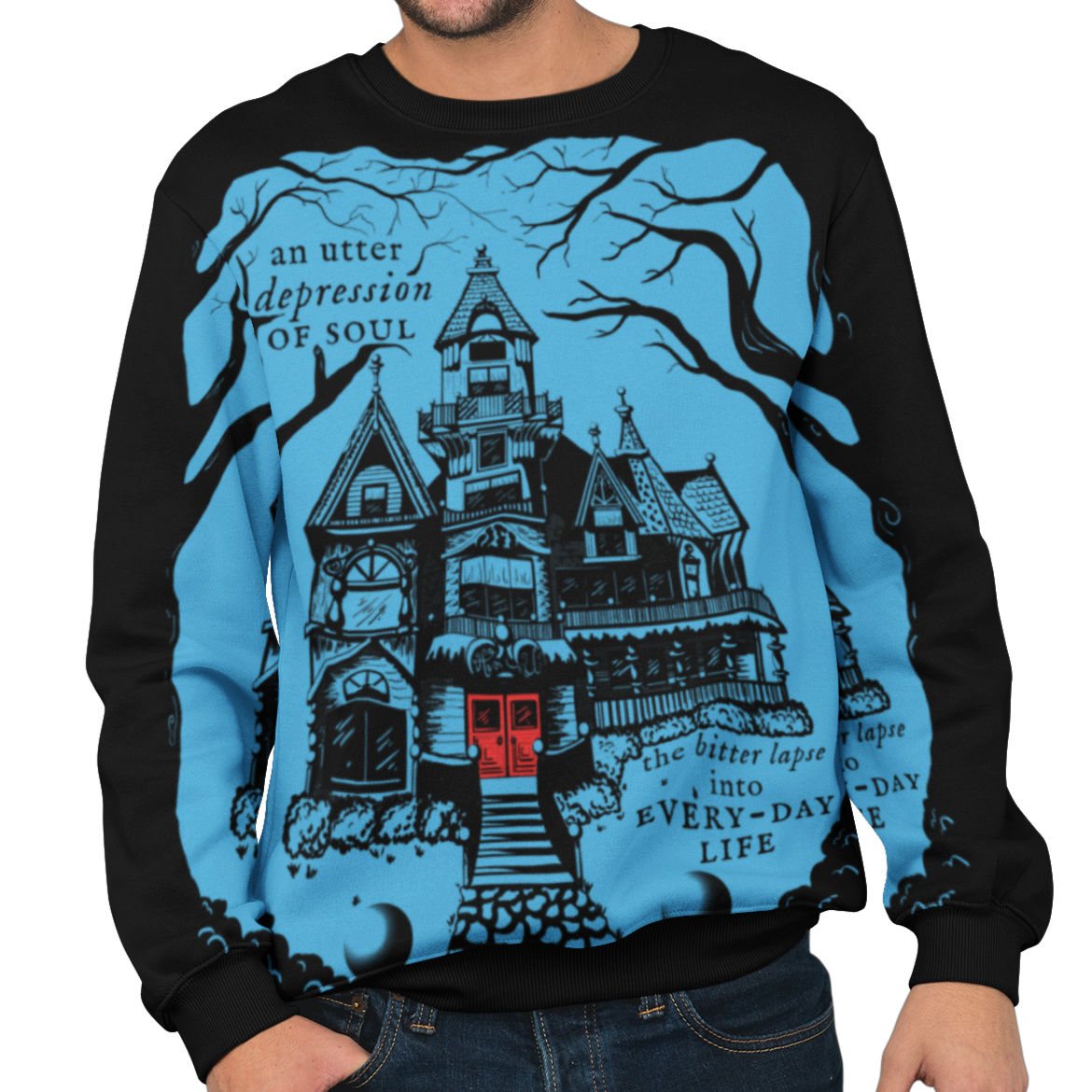 AOP Mystery Mansion Sweatshirt - Omen - Unisex Sizing