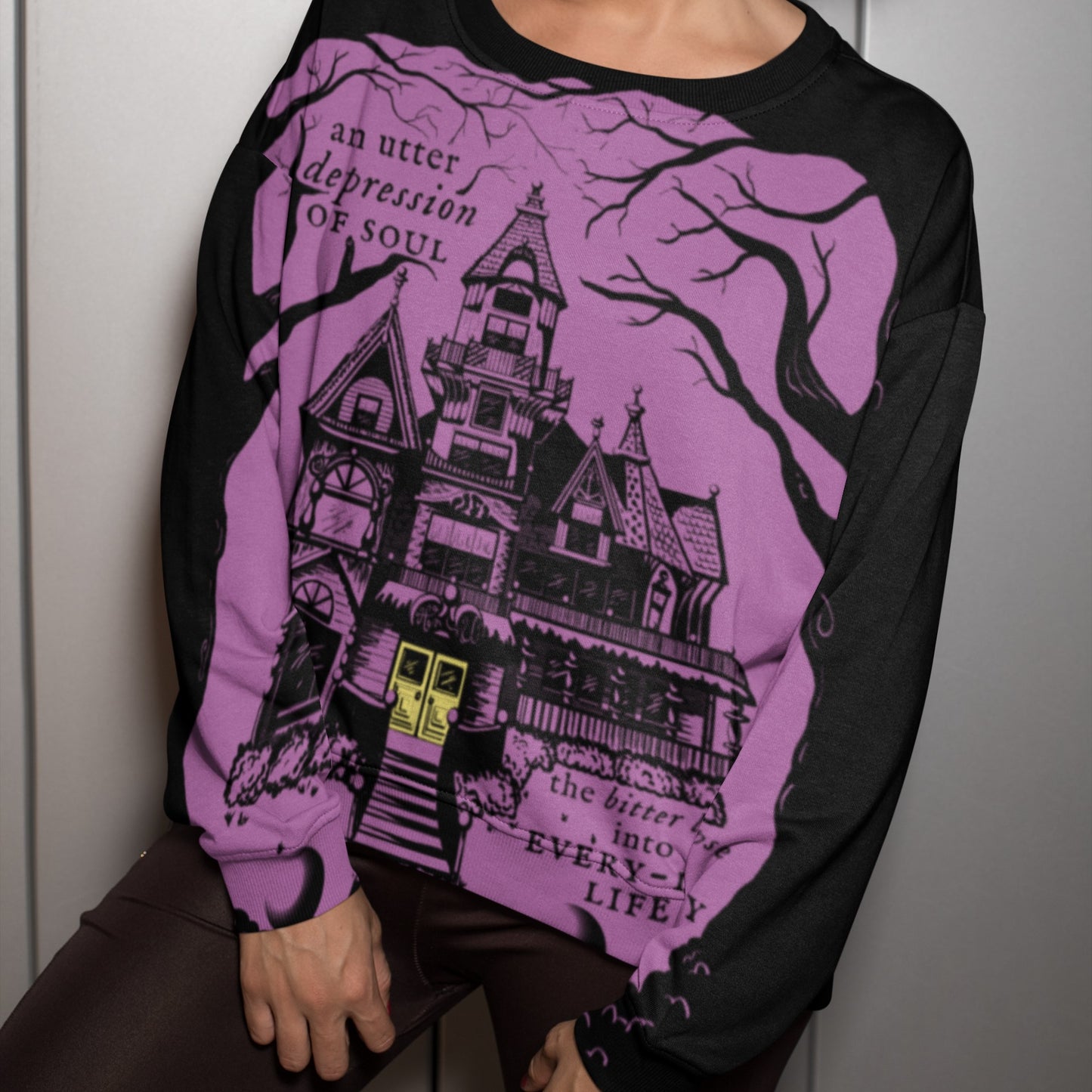 AOP Mystery Mansion Sweatshirt - Disgrace - Unisex Sizing