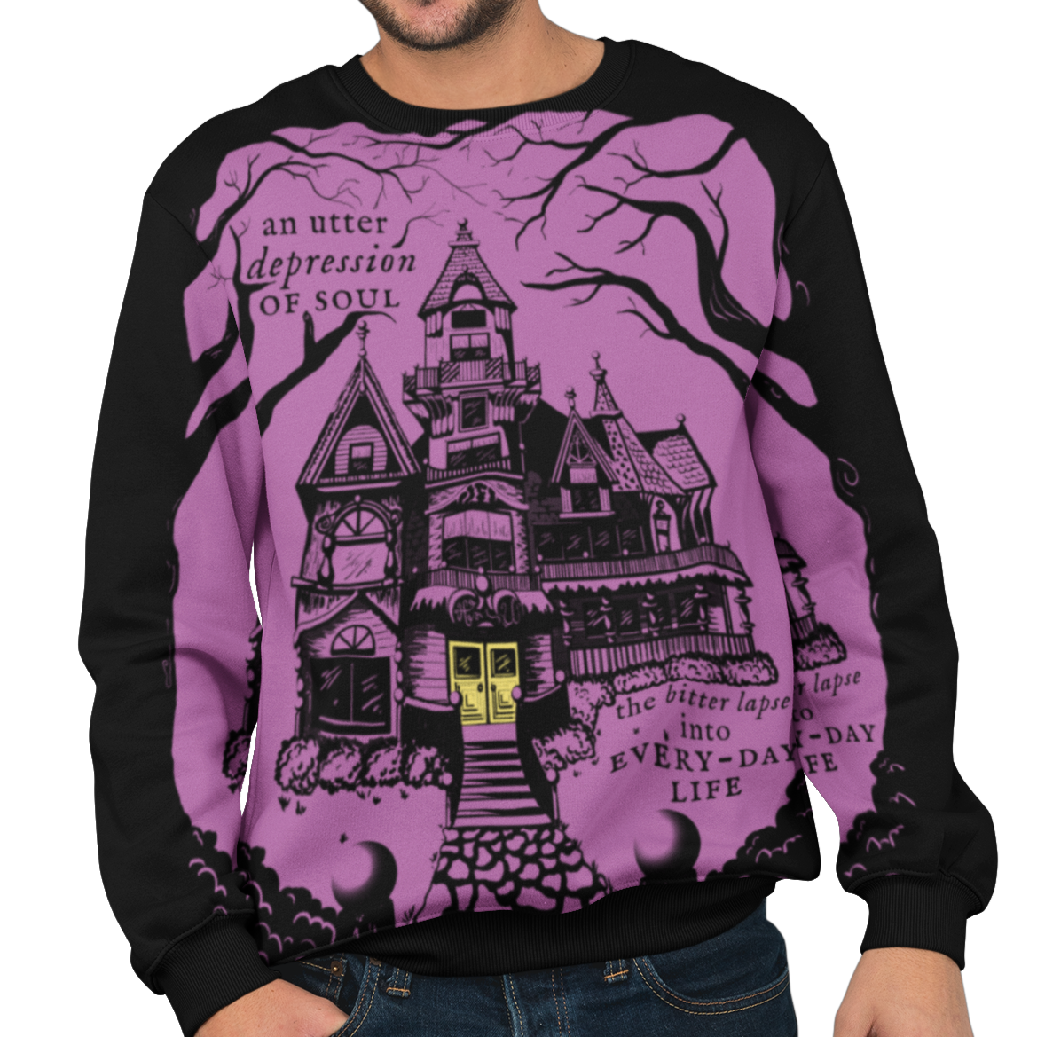 AOP Mystery Mansion Sweatshirt - Disgrace - Unisex Sizing