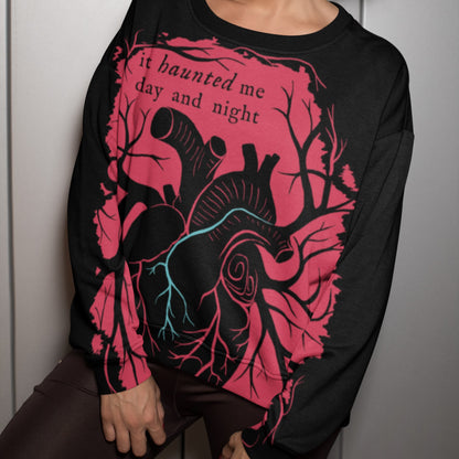 AOP Haunted Heart Sweatshirt - Terror - Unisex Sizing