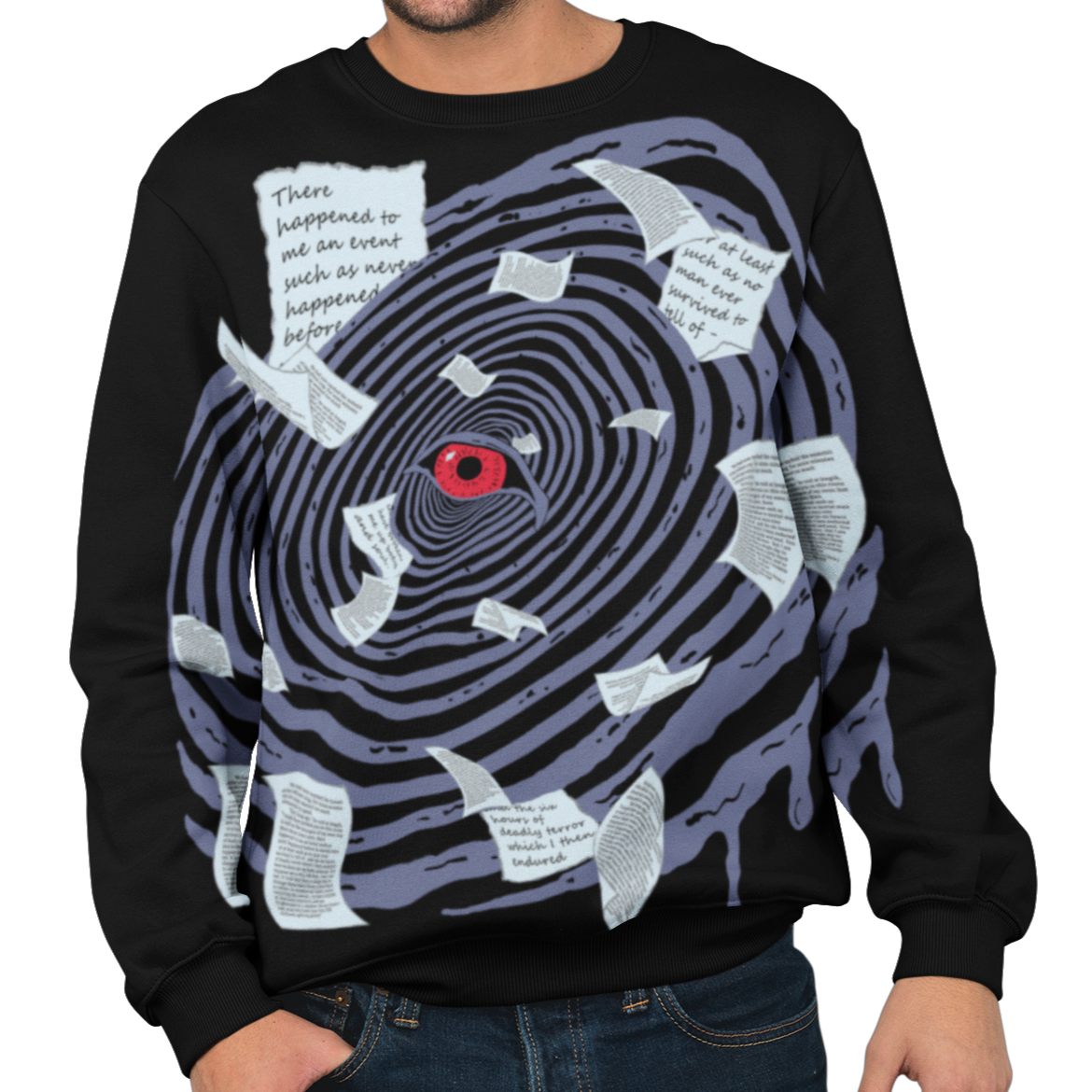 AOP Semantic Spiral Sweatshirt - Desire - Unisex Sizing