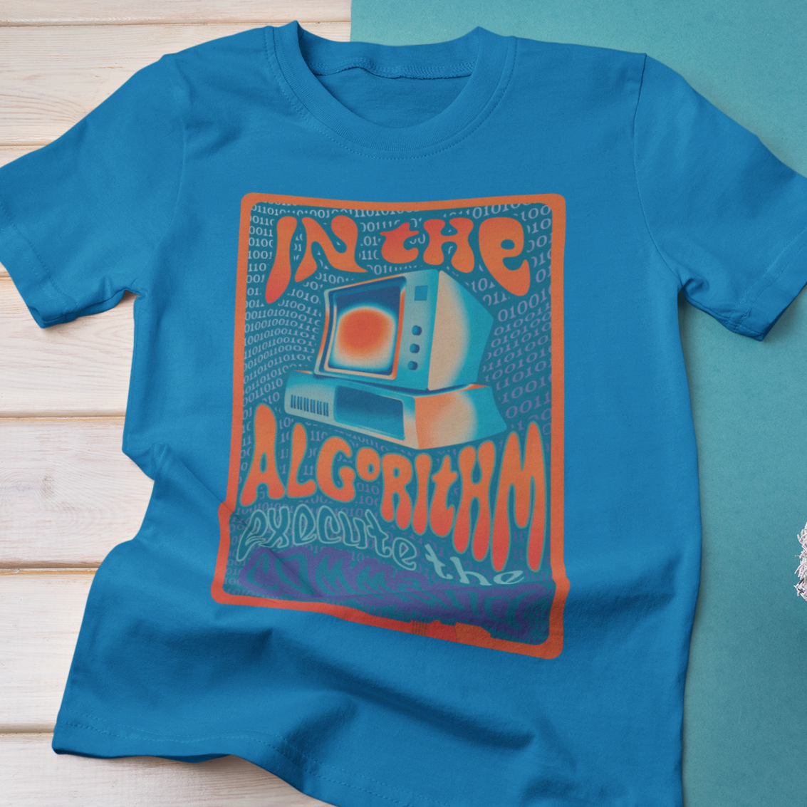 In The Algorithm 70s Band Poster Modern-Retro - T-shirt