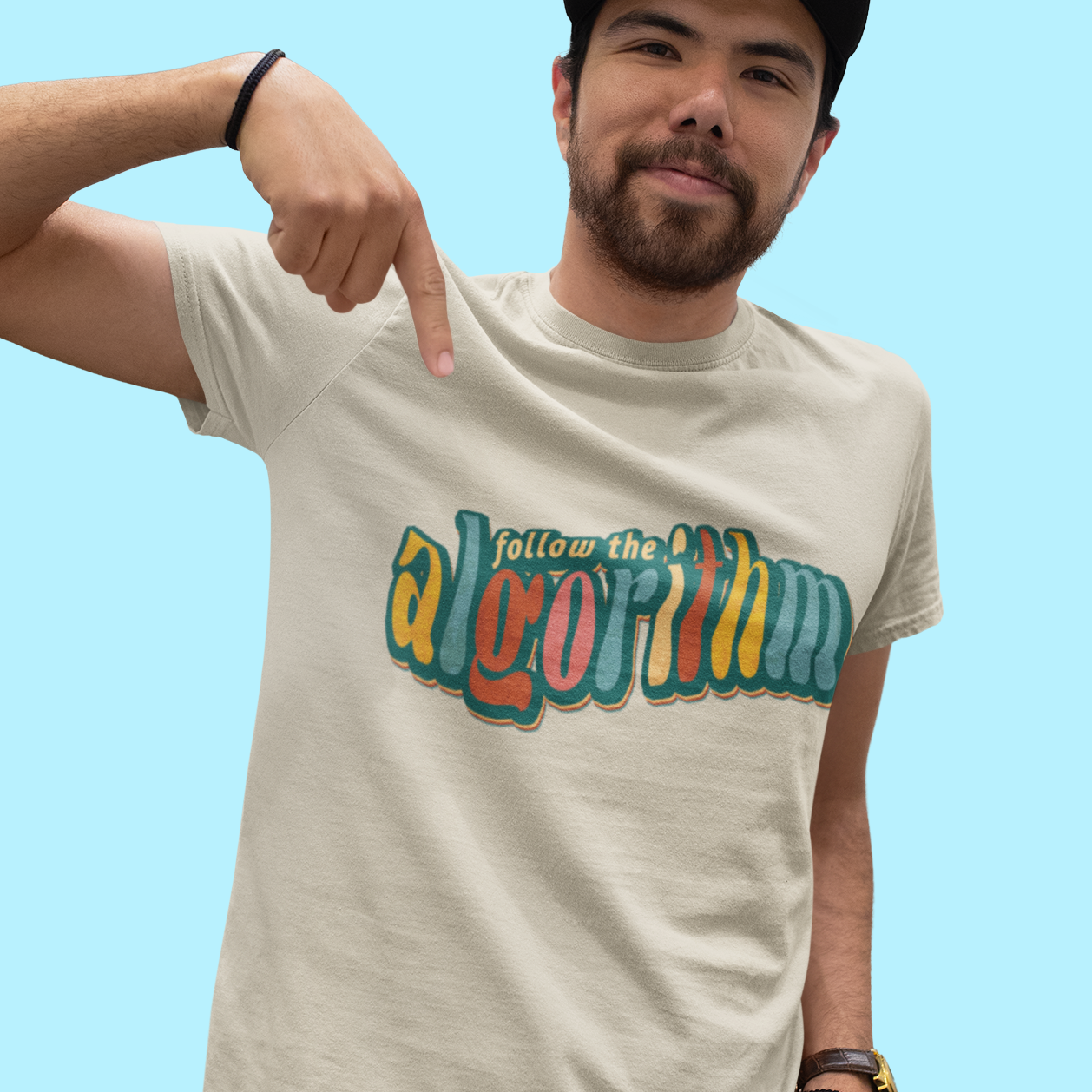 Follow the Algorithm Modern-Retro - T-shirt