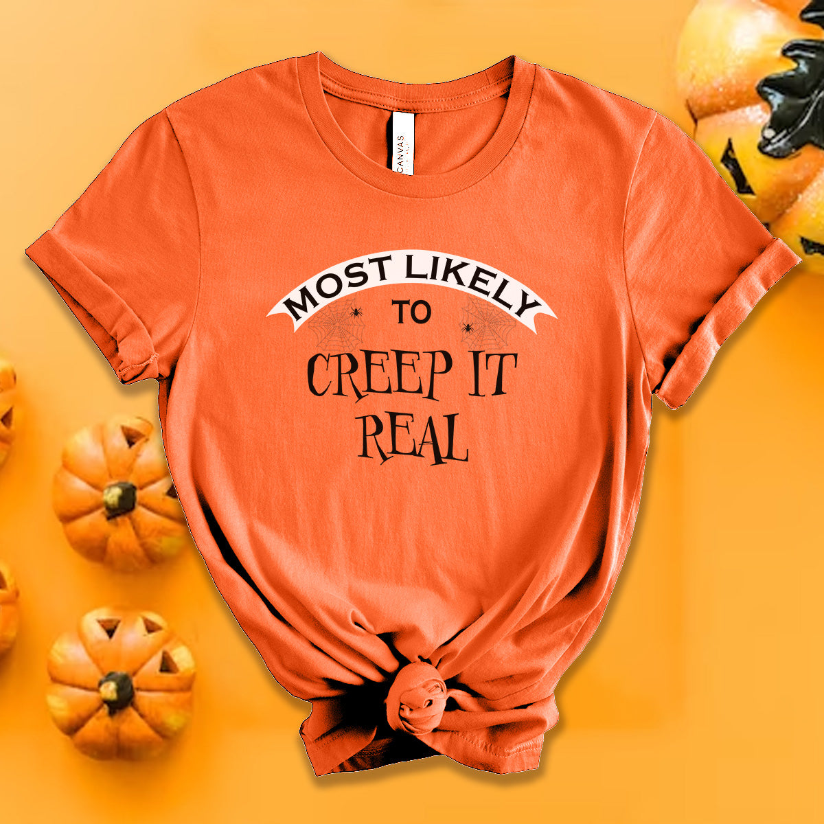 Most Likely To... Squad T-shirts for Halloween on Orange