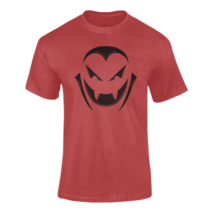 Dracula on Red - Spooky Faces of Halloween - Unisex T-shirt