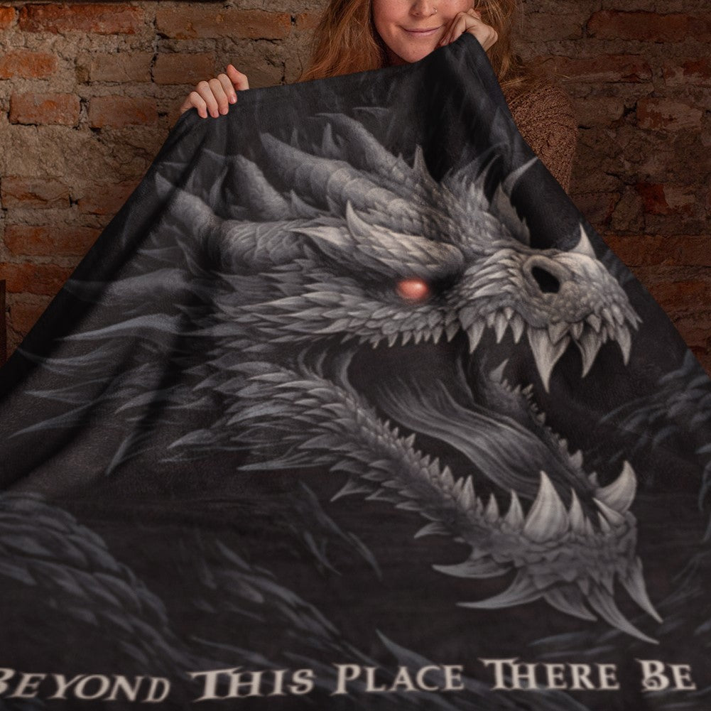 There Be Dragons - Velveteen Plush or Sherpa Blanket