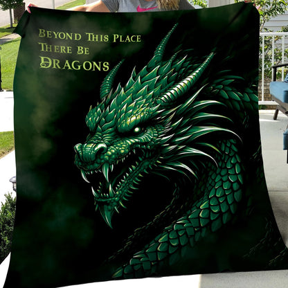 There Be Dragons - Velveteen Plush or Sherpa Blanket