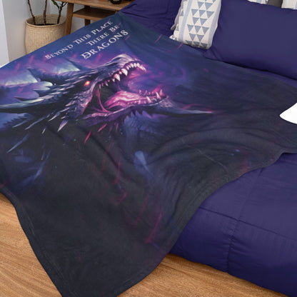 There Be Dragons - Velveteen Plush or Sherpa Blanket