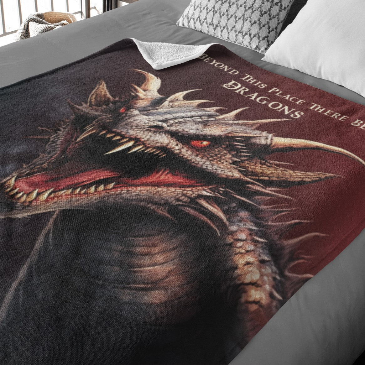 There Be Dragons - Velveteen Plush or Sherpa Blanket