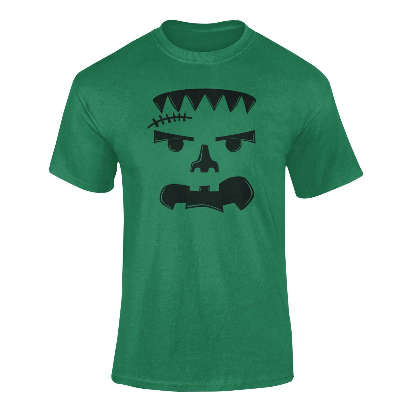 Frankenstein's Monster on Kelly Green - Spooky Faces of Halloween - Unisex T-shirt