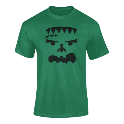 Frankenstein's Monster on Kelly Green - Spooky Faces of Halloween - Unisex T-shirt