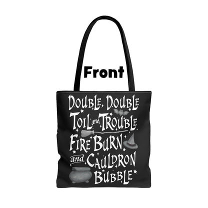 Double Double Toil and Trouble - Halloween Treat and Book Tote Bag