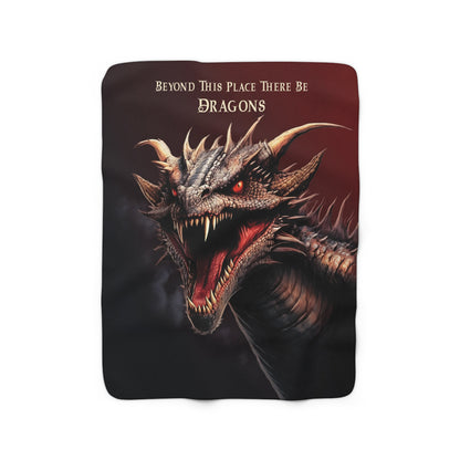 There Be Dragons - Velveteen Plush or Sherpa Blanket