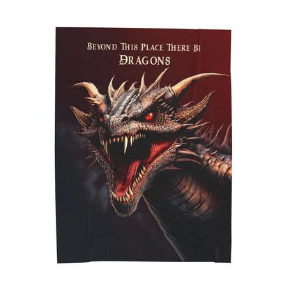 There Be Dragons - Velveteen Plush or Sherpa Blanket