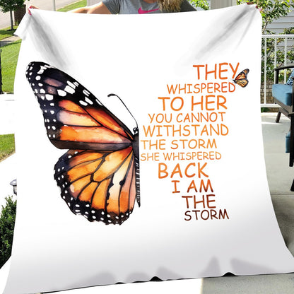 I Am The Storm - Velveteen Plush or Sherpa Blanket